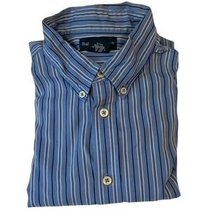 Ralph Lauren Youth Long Sleeve Shirt size 18 Button down Collar‎ Cotton Blue